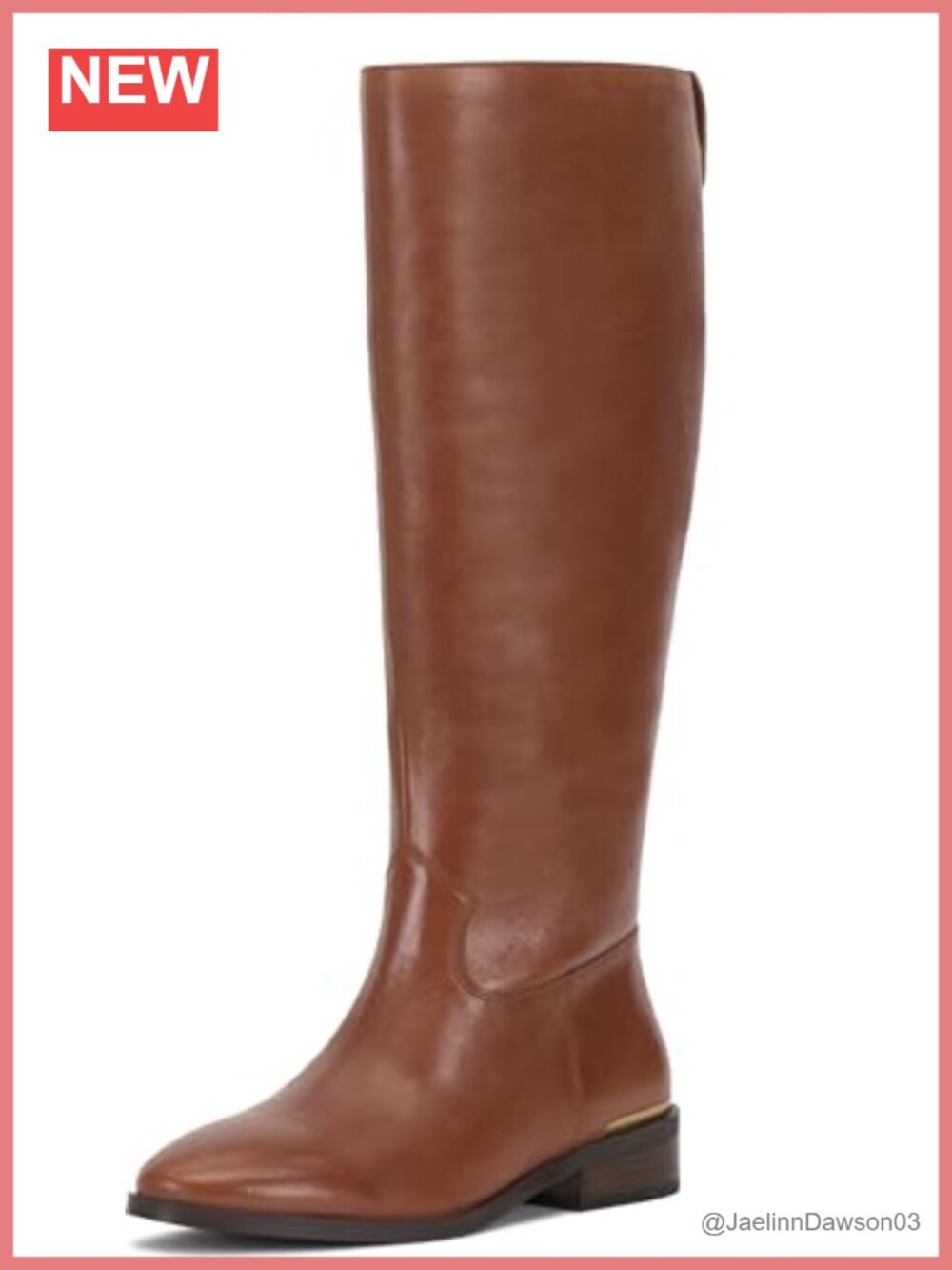 Vince Camuto Riding Boots Almond Toe Flat Knee High Zip